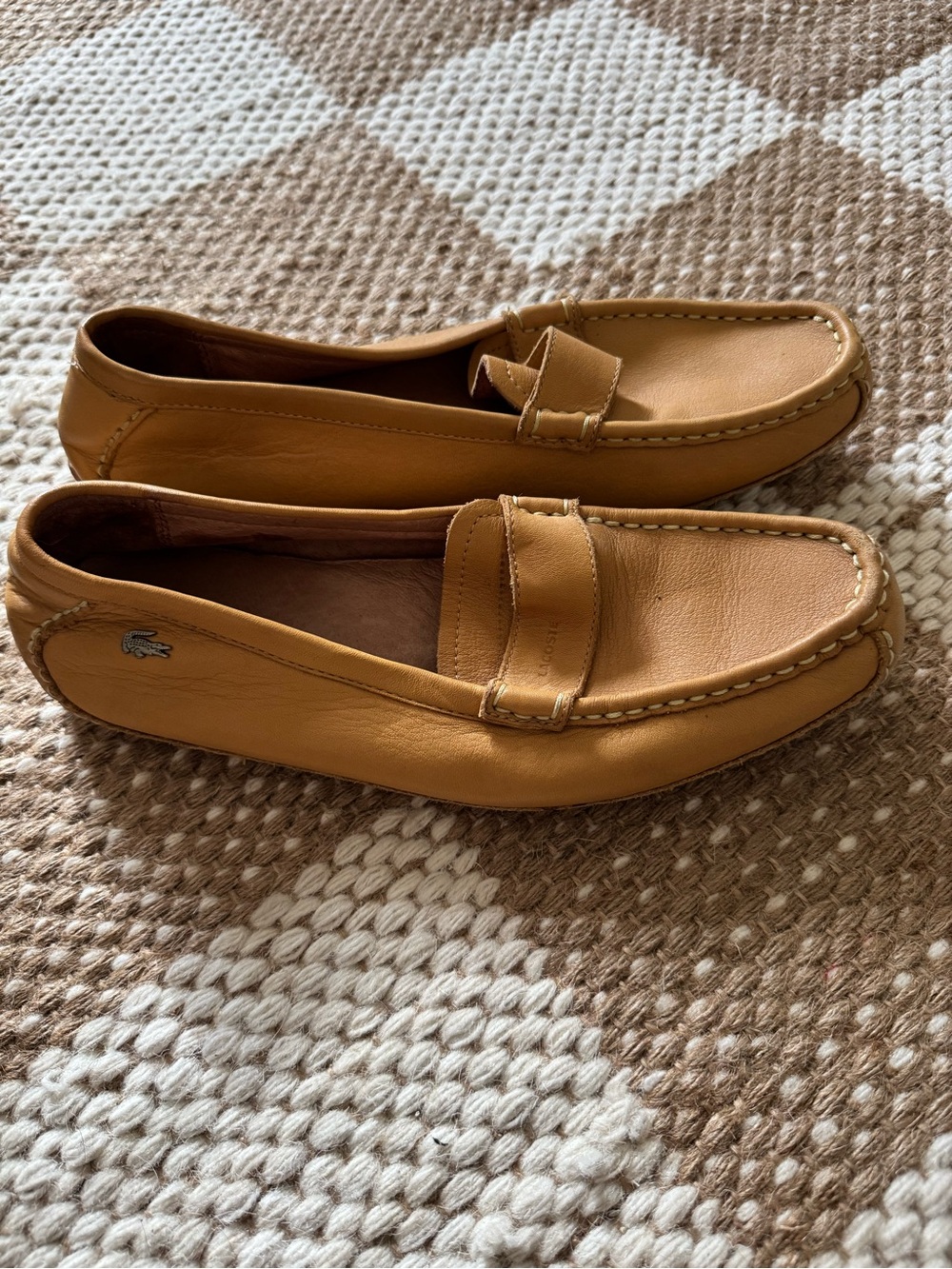 Lacoste Women’s Tan Leather Penny Loafers
